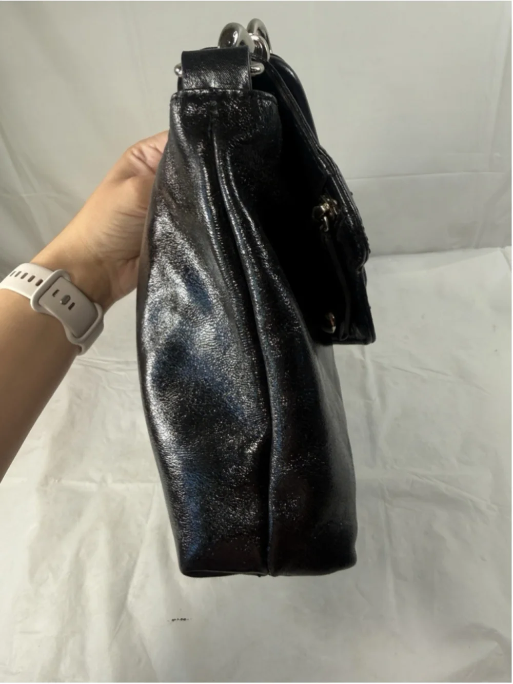 Donald J Pliner Black Leather Bag Purse